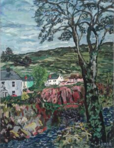 Original Irish artist painting for sale - Ciaran Lynch.. Pink Rocks Dunmore East