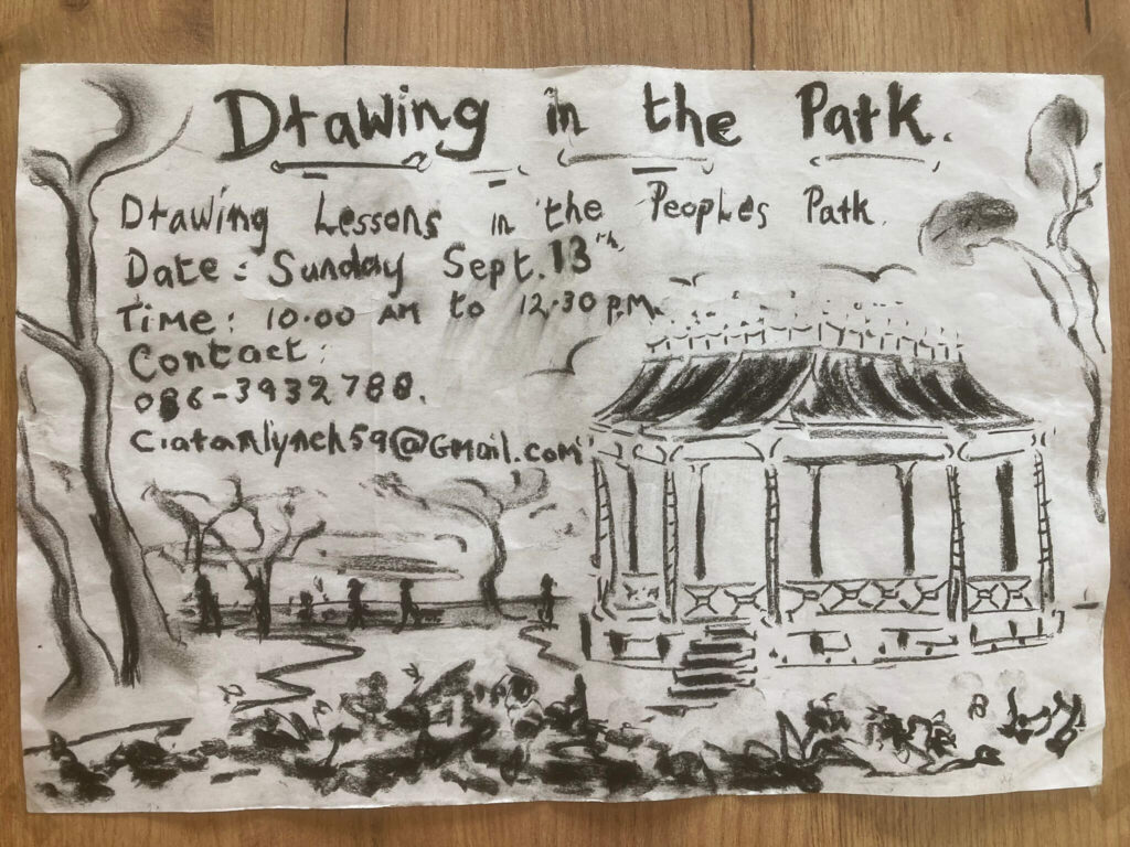 drawing outside